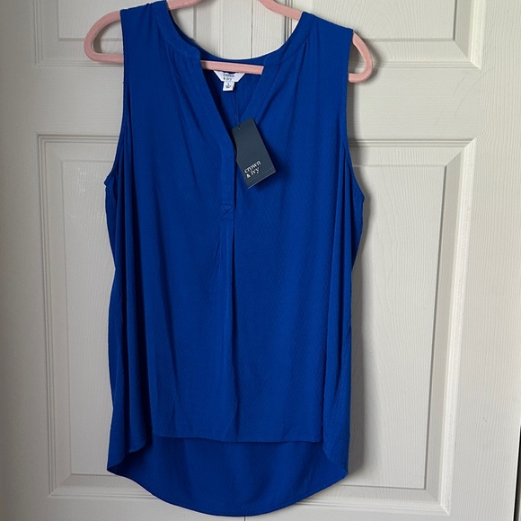 crown & ivy Tops - Crown & Ivy Royal Blue Sleeveless Blouse